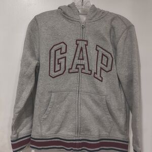 GAP Kids Gray and Maroon Hoodie